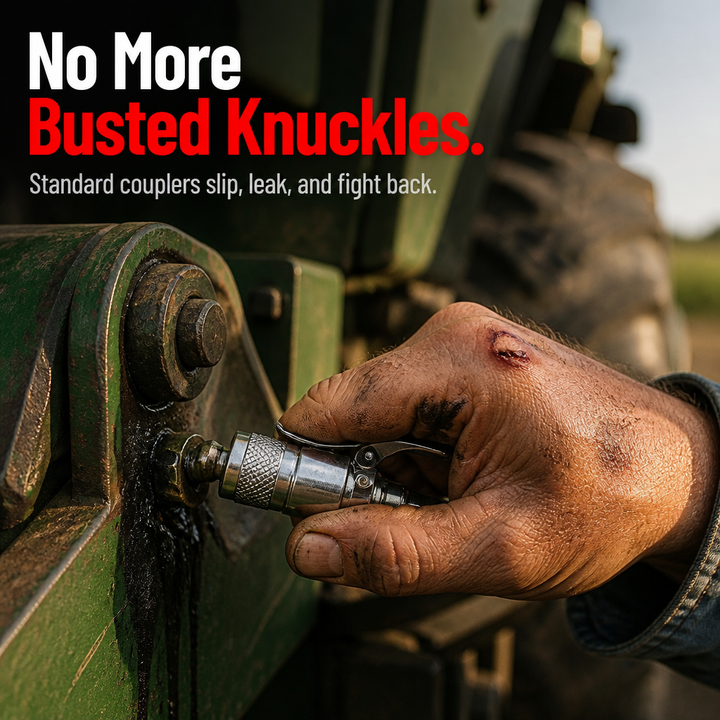 IronGrip Grease Nipple Coupler with Two-Handle Locking | Kalsten