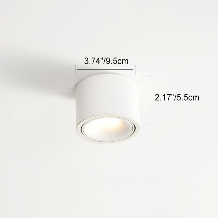 Flush Mount Ceiling Light Aluminum 3.7 in Small 12W Modern Hallway Bedroom Living Room LED Fixture | Kalsten