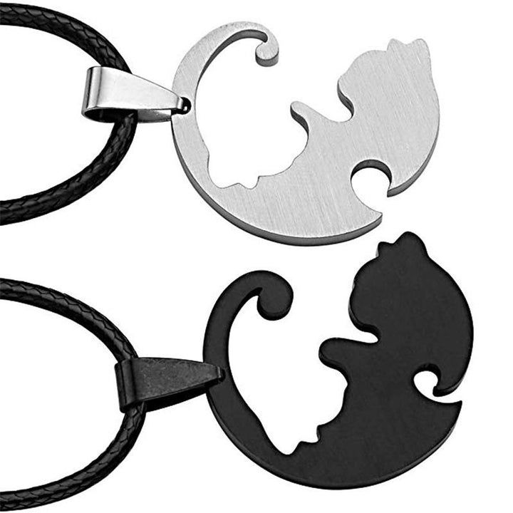 Yin ＆ Yang Cat Design Necklace | Kalsten