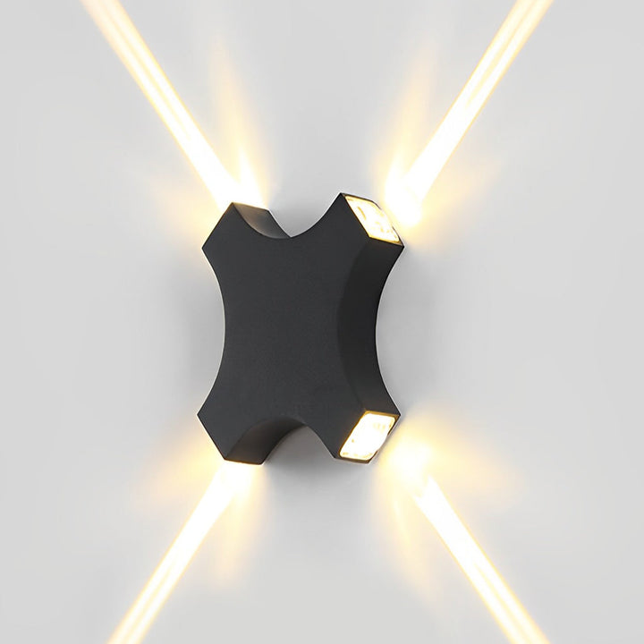 Creative Starlight Decorative LED Waterproof Black Modern Wall Lamp | Kalsten