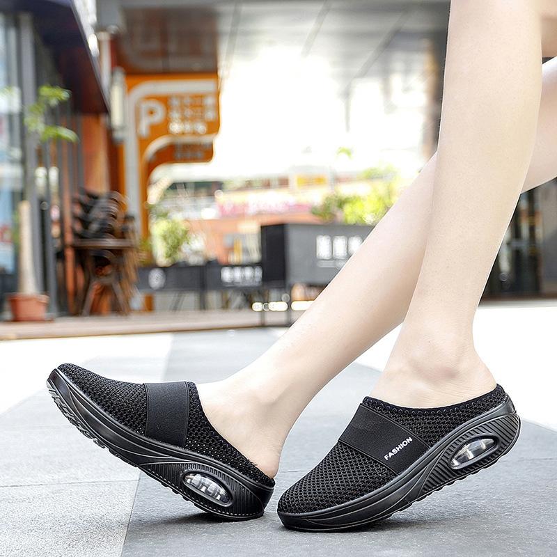 Skanto | Flat Slingback Sandals Made of Mesh