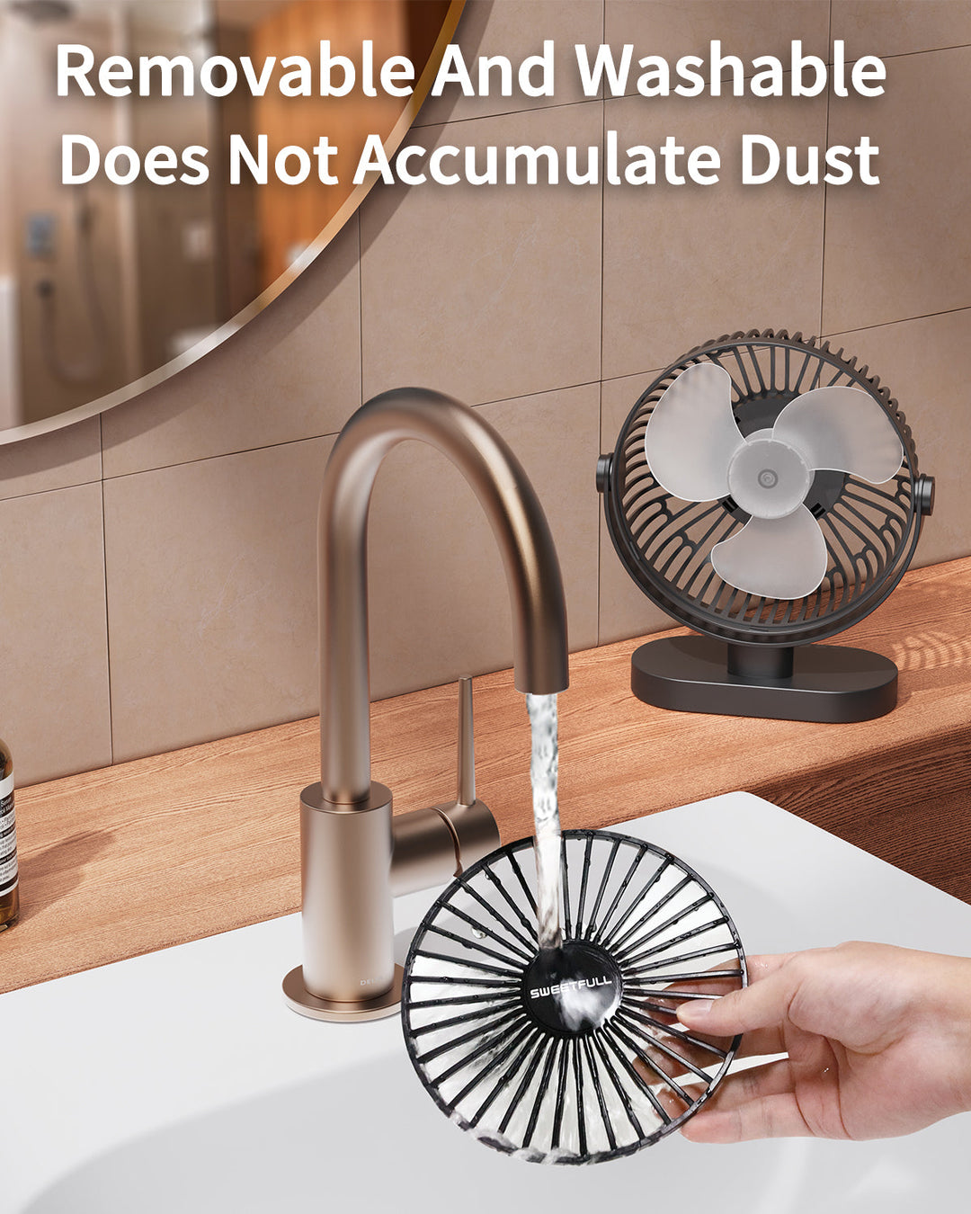 6.5 Inch USB Small Desk Fan for Home Office Car Outdoor Travel | Kalsten