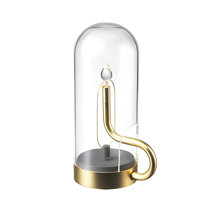 Glass Dome HYMN Accent Table Lamp - LED Candle | Kalsten