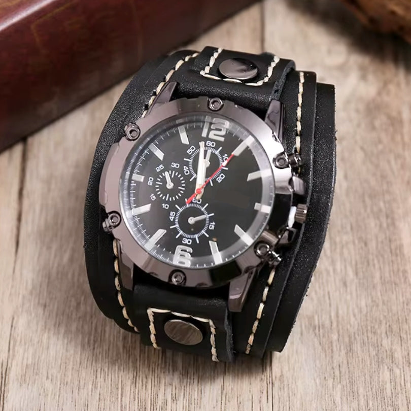 Classic Leather Strap Watch