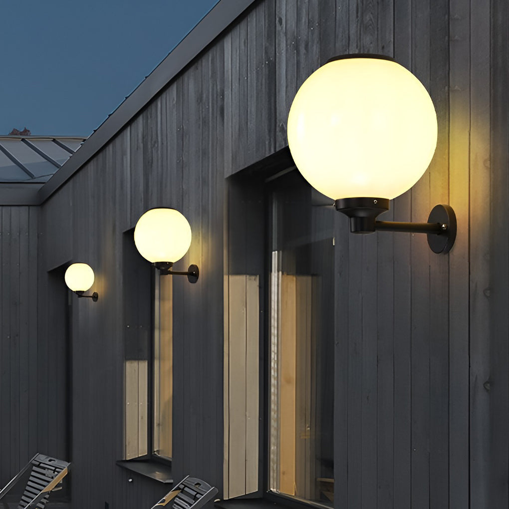 Round Three Step Dimming LED Modern Solar Wall Lights Outdoor Wall Lamp | Kalsten