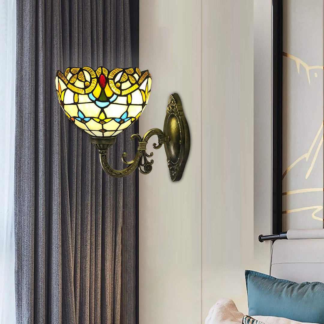 Retro lampshade made of stained glass | Kalsten