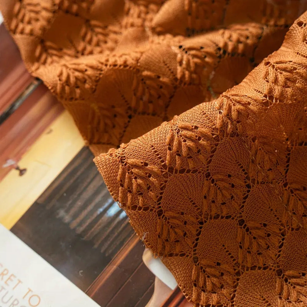 Kalsten | Amber Glow Boho Crochet Window Curtain Panel