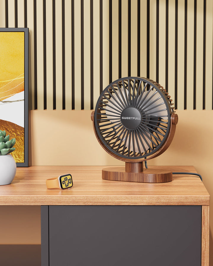 6.5 Inch USB Small Desk Fan for Home Office Car Outdoor Travel | Kalsten