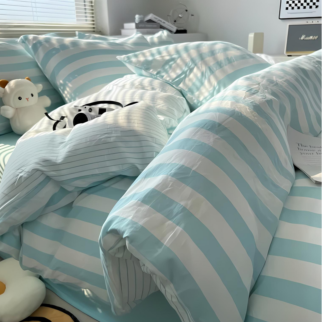 Kalsten | Elenorra Classic Striped Bedding Set 4pcs Duvet Cover Sheet