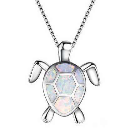 BowLift | Blue Opal Sea Turtle Necklace