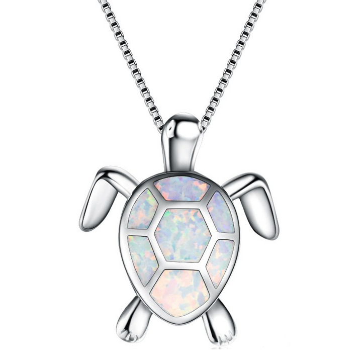 Kalsten | Blue Opal Sea Turtle Necklace