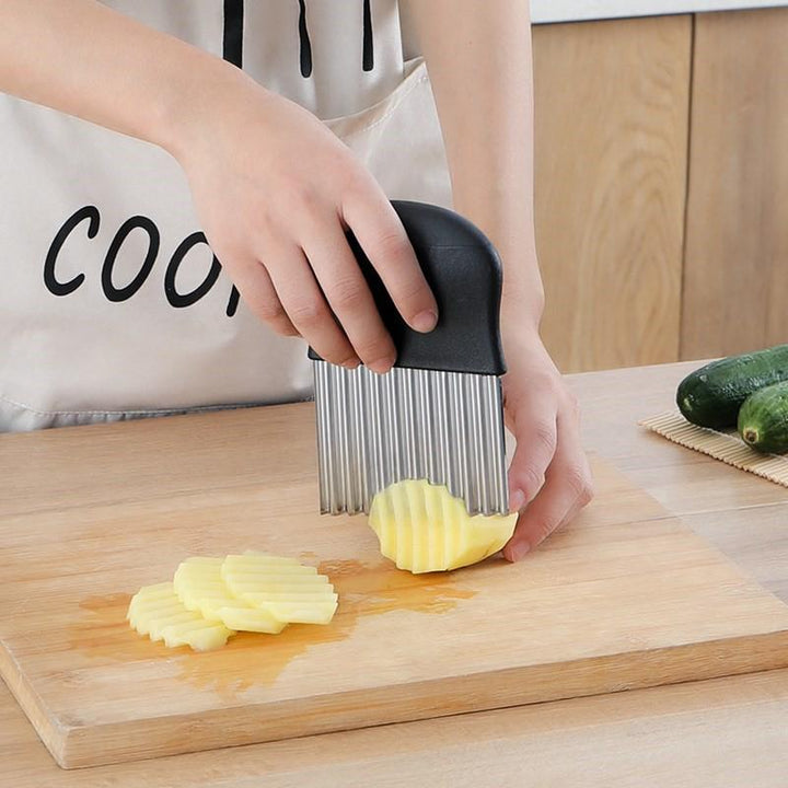 Wavy Blade French Fry Cutter in Stainless Steel | Kalsten