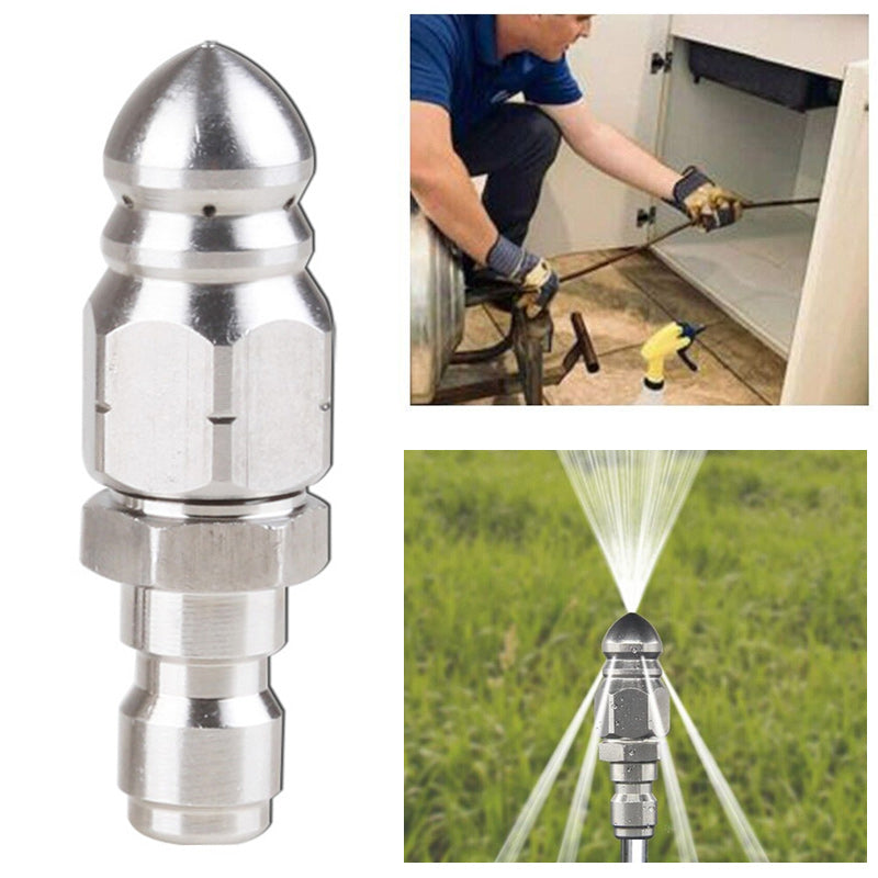 High pressure nozzle made of stainless steel for unclogging wastewater pipes | Kalsten
