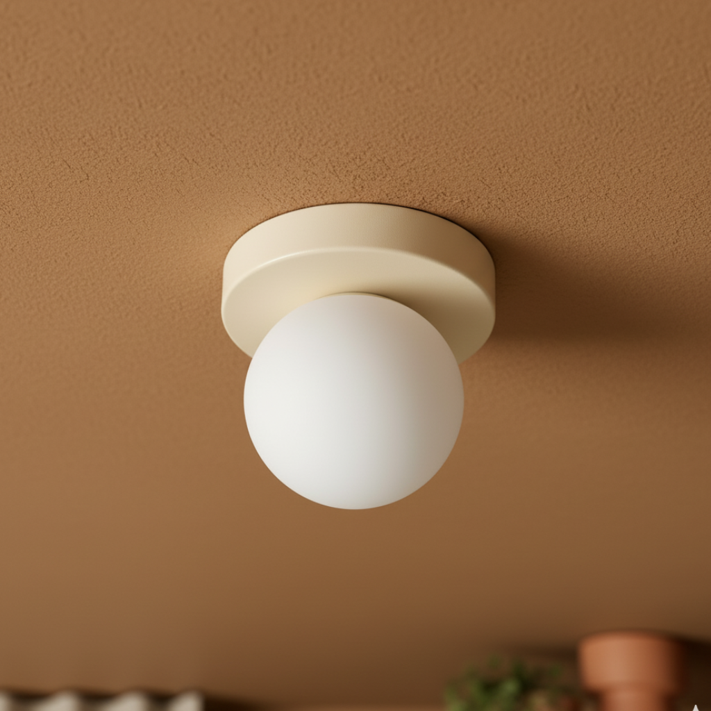 Frosted Glass Globe Wall & Ceiling Sconce