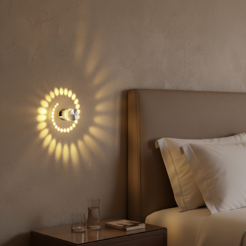 Spiral-Effect Wall & Ceiling Light