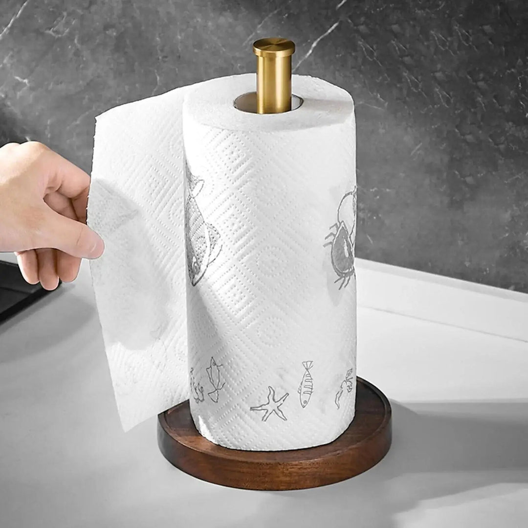 Kalsten | Marble paper towel holder – gold details for exceptional style