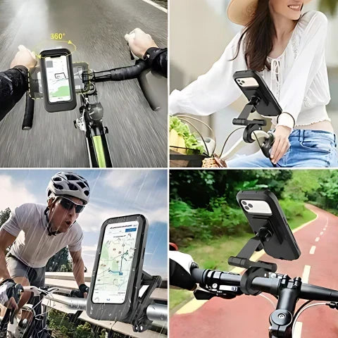 Kalsten | SafeRide Waterproof Phone Holder – 360° Rotatable for Bike and Rain Weather