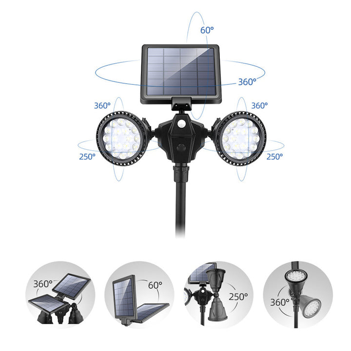 2 Lights Waterproof LED Intelligent Motion Sensor Solar Lawn Lights | Kalsten