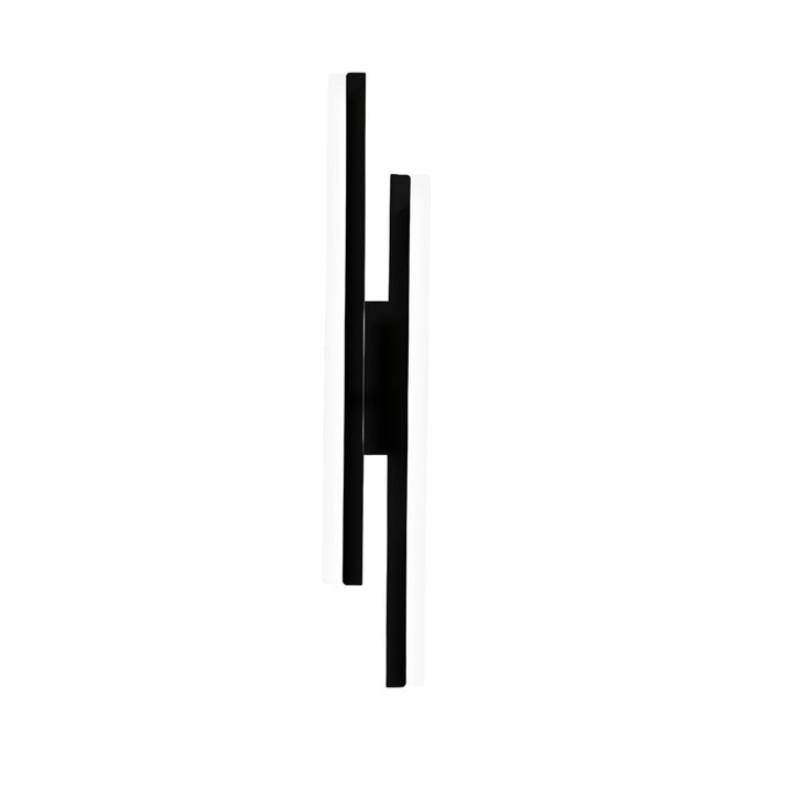 Modern 2-Light Linear LED Wall Lamp with 3-Step Dimming - Black/Gold Wall Sconce | Kalsten
