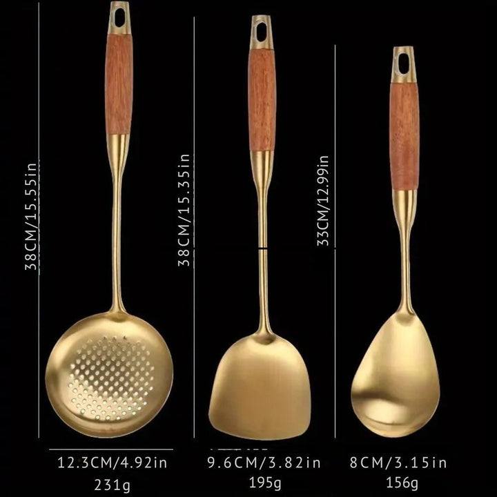 Kalsten | Chef’s Choice Golden Kitchen Utensils | 6pcs Set