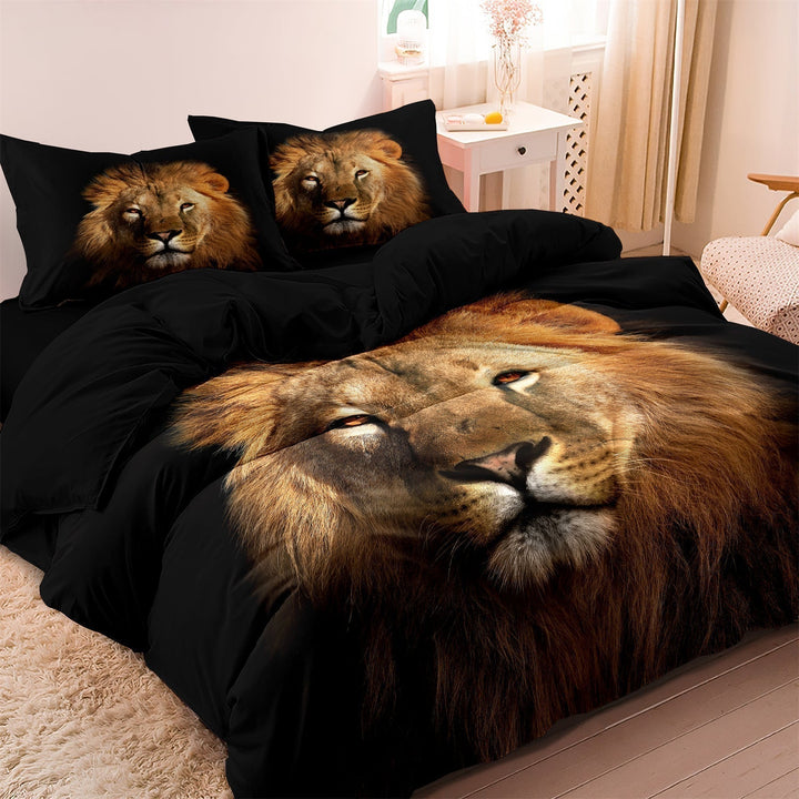 Safari Lion Print Duvet Cover – African Wilderness for Your Bedroom Kalsten