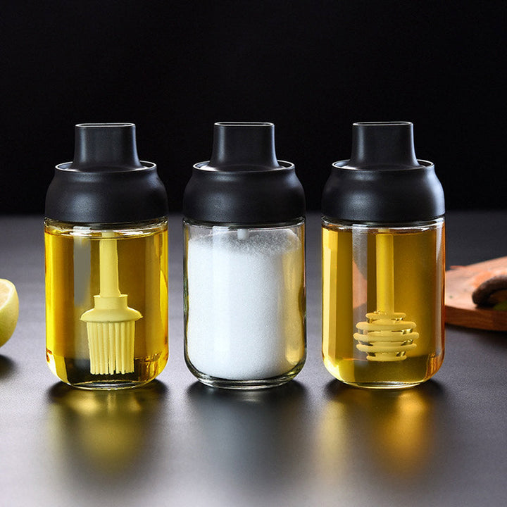 Glass Condiment Jar with Spoon | Kalsten