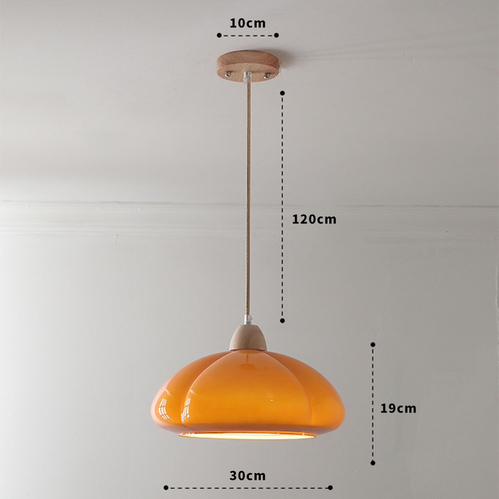 Vintage Glass Pumpkin Pendant Light | Kalsten