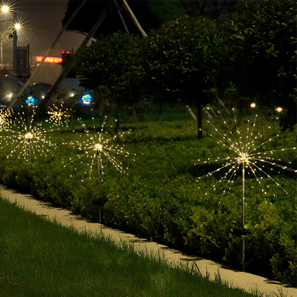 2PCS Waterproof 8 Lighting Modes 200 Lights LED Solar Starburst Lights | Kalsten