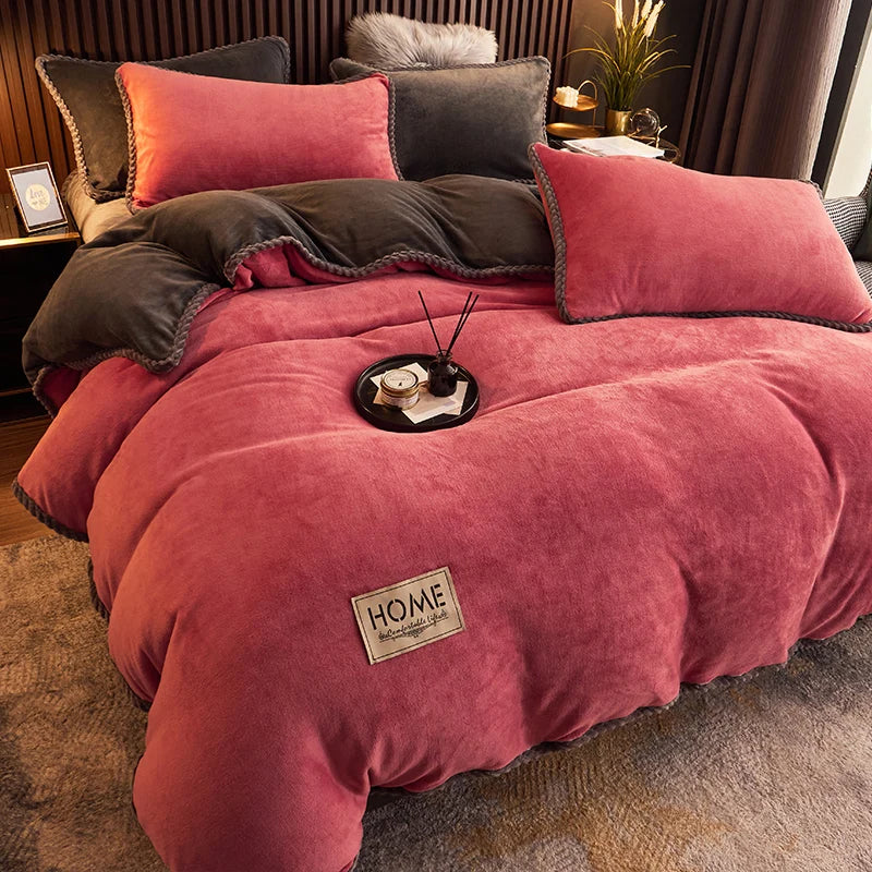 PlushHaven Luxe Velvet Duvet Cover Set – Kingsize Warmth & Comfort Kalsten