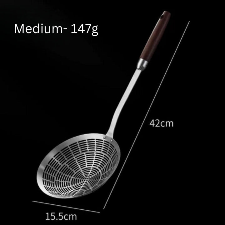 Kalsten | Stainless Steel Wooden Strainer Ladle