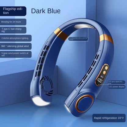 Brehn | Digital display portable neck fan