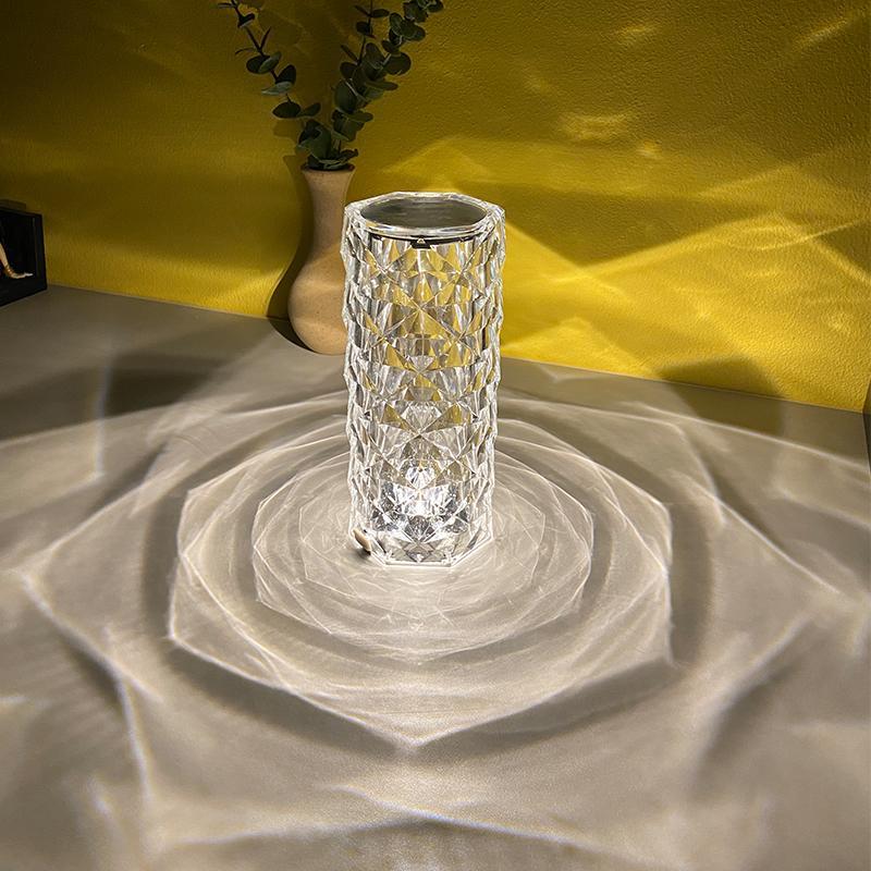 Rose Rays Crystal Diamond Table Lamp | Kalsten