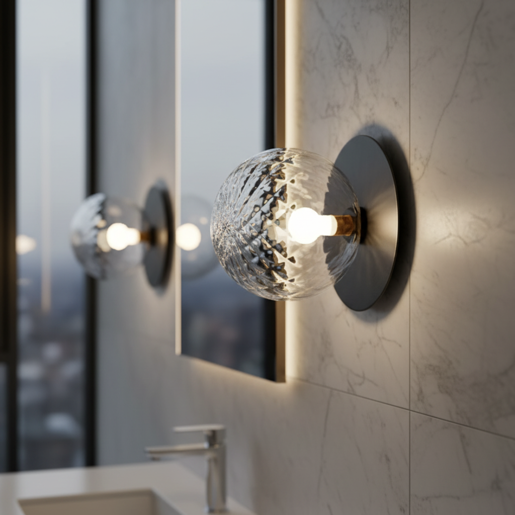 Poli Luxe Crystal-Accent LED Flush Mount