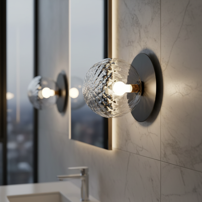Poli Luxe Crystal-Accent LED Flush Mount