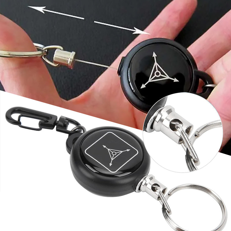 Keychain with retractable wire rope (3 pieces) | Kalsten