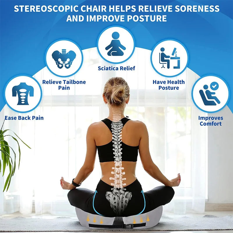 Kalsten | Adjustable Memory Foam Sit Bone Relief Seat Cushion