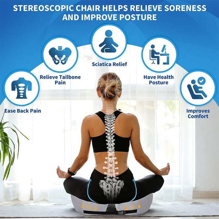 Kalsten | Adjustable Memory Foam Sit Bone Relief Seat Cushion