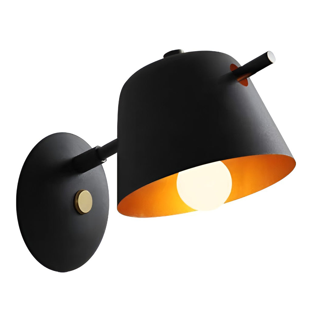 Metal Wall Sconce – Nordic Hat Style Matte Iron E27 (15x28cm) | Kalsten