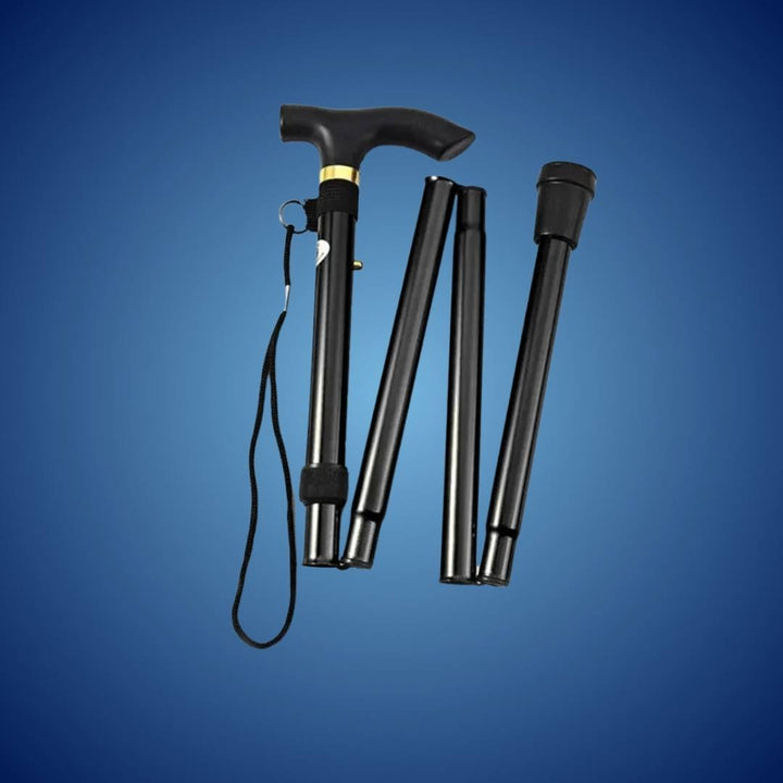StrideAid Folding Telescopic Walking Stick | Adjustable Cane - Ergonomic Handle - Non-Slip Tip for Mobility Support Kalsten