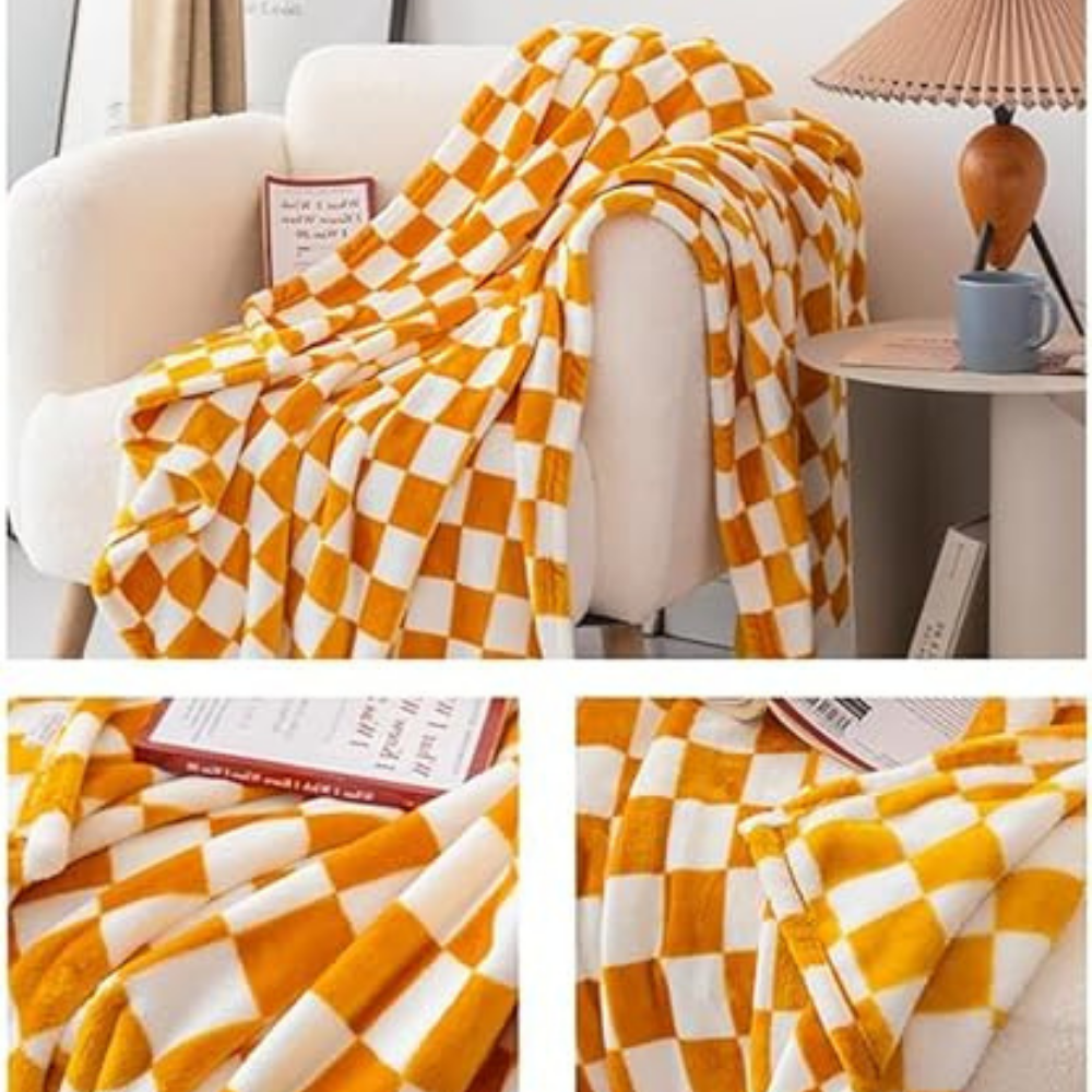Kalsten | Stylish blanket in checkered pattern for your home