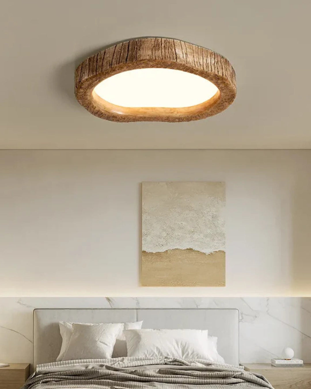 Kalsten | Minimalist Wooden Lamp in Japandi Style with Glow Effect