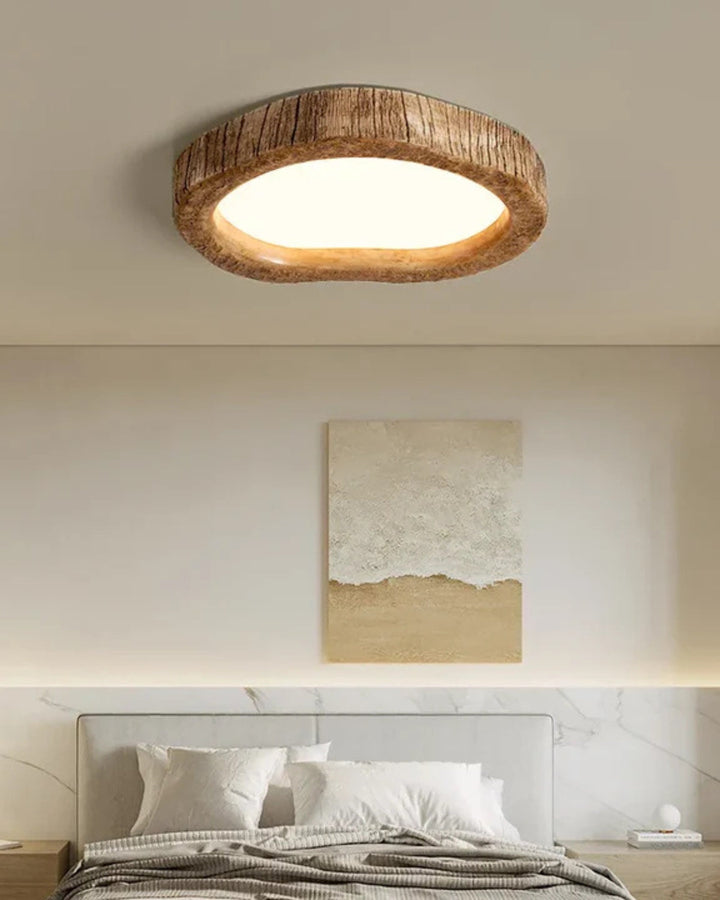 Kalsten | Minimalist Wooden Lamp in Japandi Style with Glow Effect