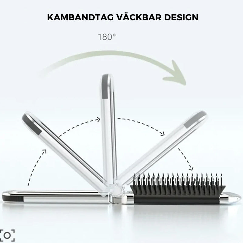 Kalsten | MirrorFlex Travel Mirror Hair Brush | Foldable & Compact | Practical Styling on the Go