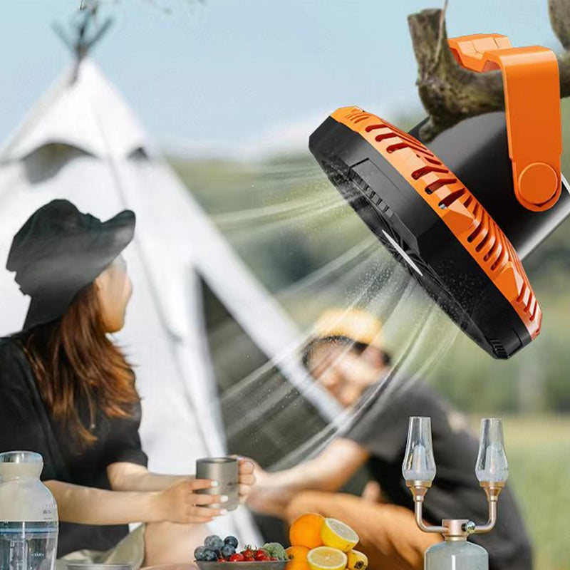 Portable camping fan with LED light | Kalsten