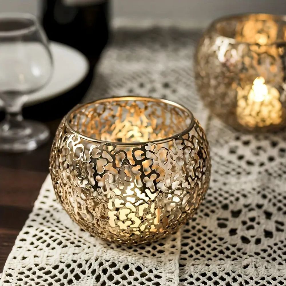Glow Sphere Glass Candle Holder