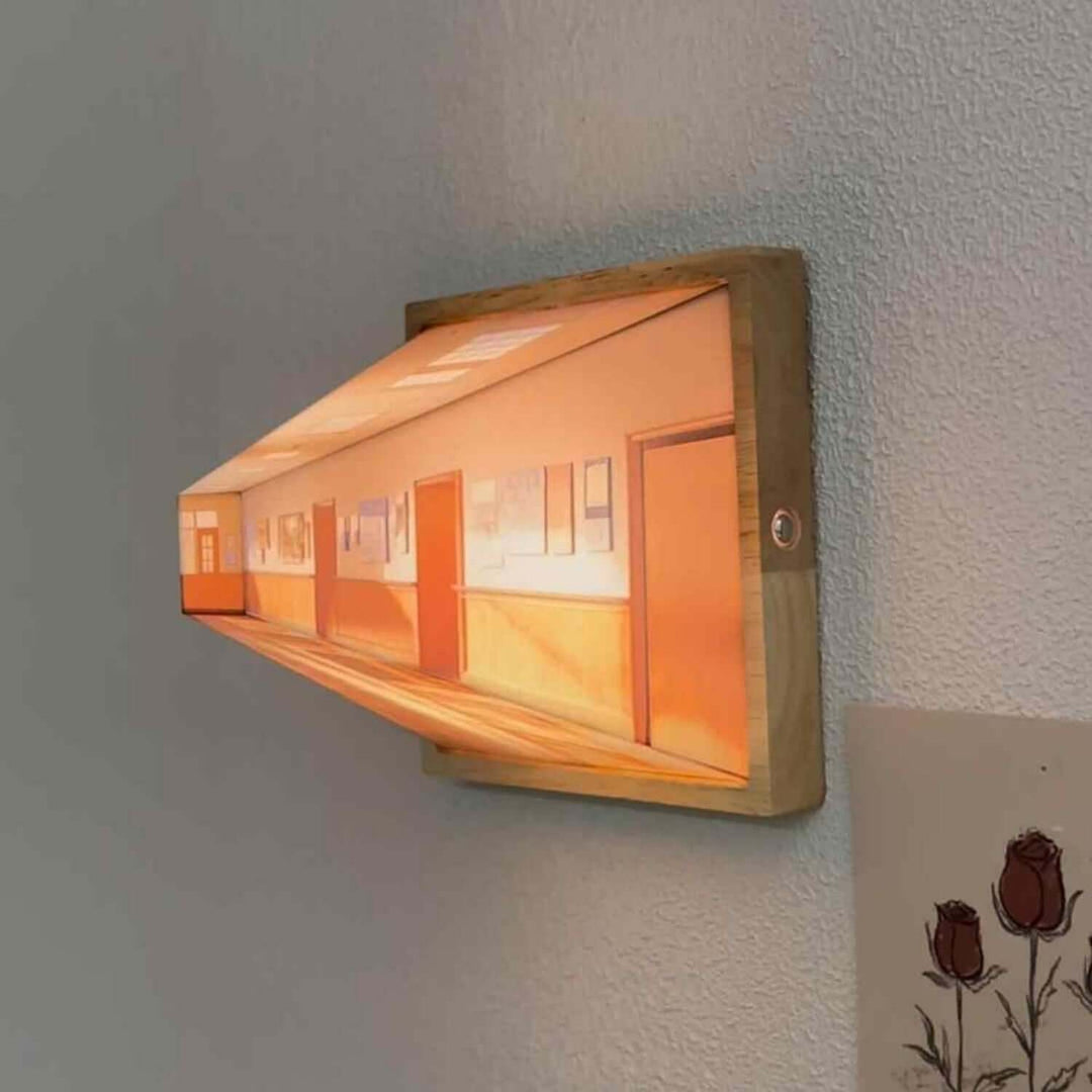 3D Illusion Night Light Gallery Bedside Picture Style Creative Modern Simulate Sunshine Drawing Night Light Gift | Kalsten