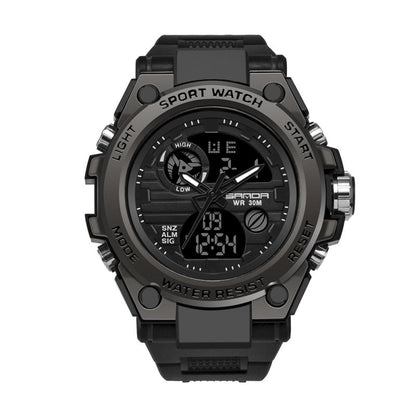 Karnz | Sporty Dual-Display Mode Multifunctional Waterproof Luminous Men's Wristwatch