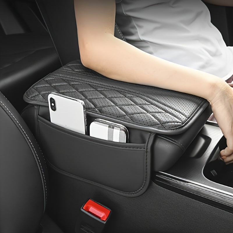 Car Armrest Organizer PU Leather with Pocket | Kalsten