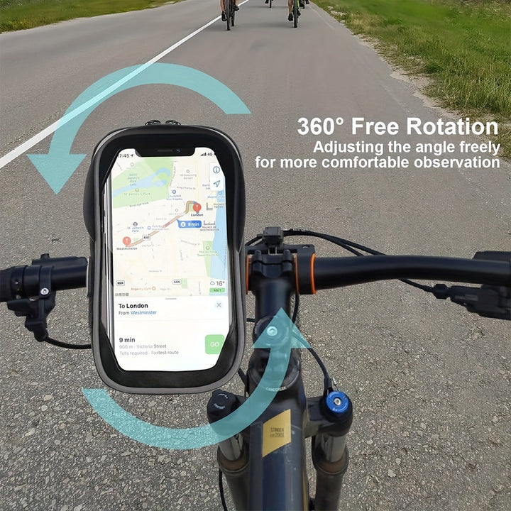 Waterproof Phone Holder for Bicycle and Motorcycle – 360° Rotatable and Suitable for 4.5–6.4 Inches | Kalsten