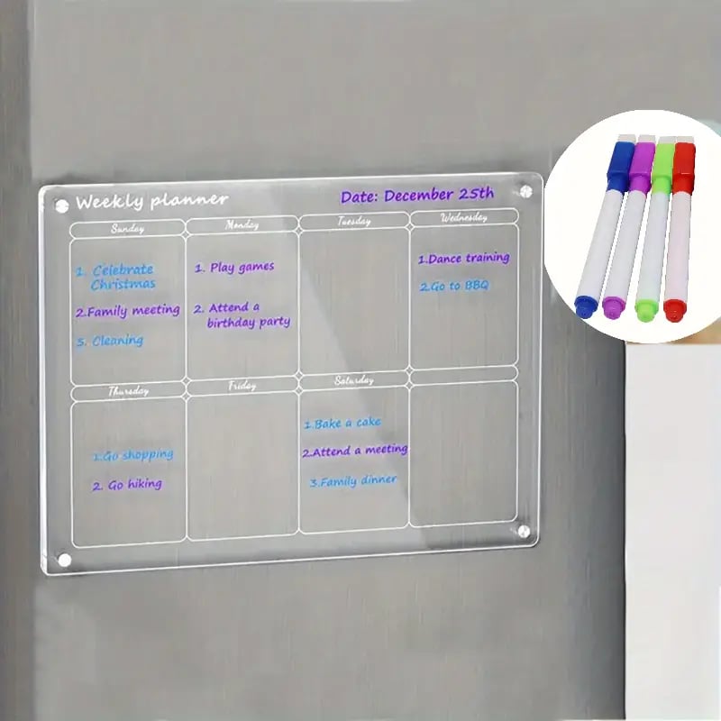 Reusable Magnetic Fridge Planner